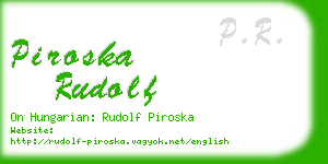 piroska rudolf business card